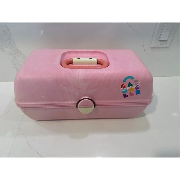 Vintage Caboodles Large Makeup Case 3 Tier Mirror Pink Model 2630 Made USA - Picture 8 of 8